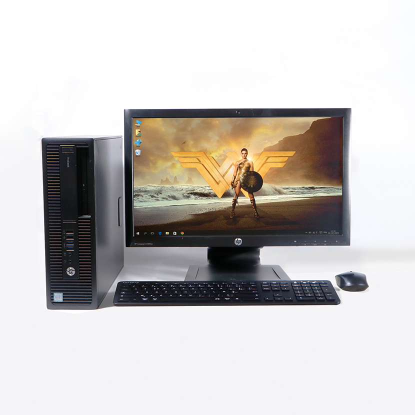 Vente de complet bureau HP EliteDesk 600G2 SFF Core i3 6ᵉ Génération CPU @ 3.20 GHz RAM : 8Go DDR4 / SSD 128Go + HDD 500Go avec un écran HP 22" LCD / Garantie 6 mois sauf la boîte ...