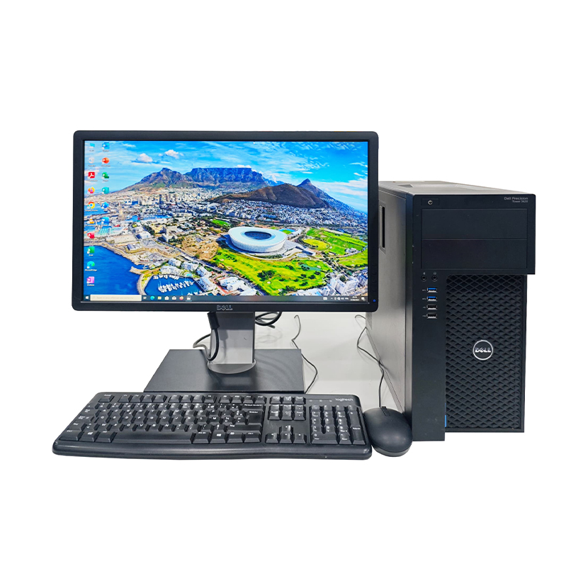 Vente de Complet bureau d'occasion Dell Précision Tower 3620 · Xeon CPU @ 3.40GHz CPU @2,80GHz · Capacité : 16Go DDR4 / 756Go · Écran Dell 22" *Garantie de 6 mois
