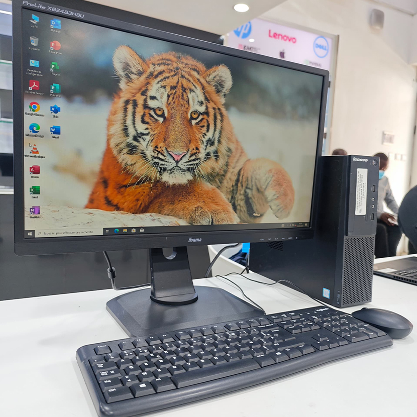 Complet Lenovo ThinkCentre S510 SFF Core I3 6ᵉ Gén. – RAM 8Go DDR4 HDD 500go Ecran Iiyama 24