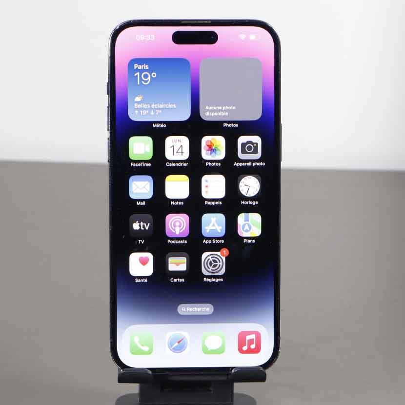Téléphone portable d'occasion à Abidjan : Apple · iPhone 14 Pro Max · iOS 18 · Capacité : 8Gb/128Gb · connecteur USB Type-C · une nano SIM + eSIM *Garantie 6 mois