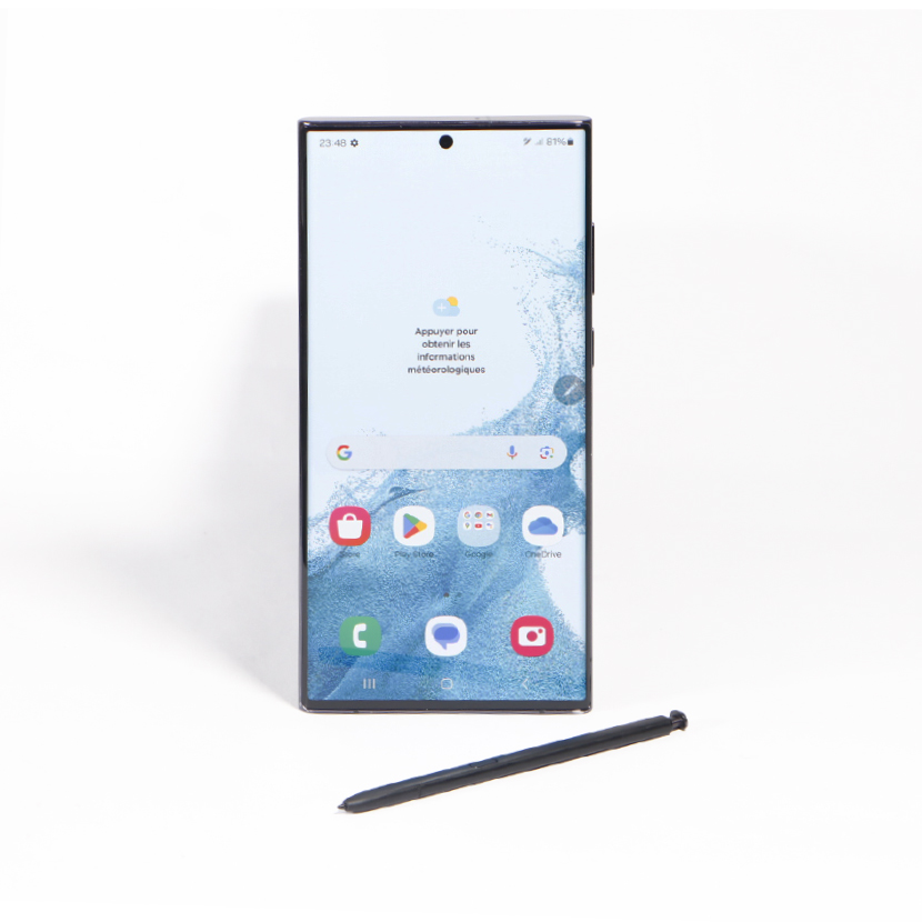 Vente de Smartphone d'occasion à Abidjan : Samsung Galaxy S22 Ultra 5G · Android 14 · Écran OLED 6,8" · Capacité 12Go/256Go · 1 nano SIM (5G) + eSIM *Garantie 6 mois