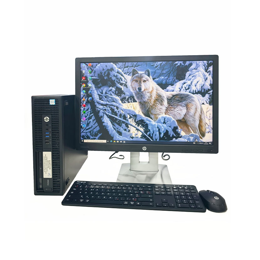 Vente de Complet bureau d'occasion HP ProDesk 600 G2 SFF · Core i3 (6ᵉ Gén) CPU @ 2.80GHz · Capacité : 8Go DDR4 / 500Go · Écran HP 24" *Garantie de 3 mois