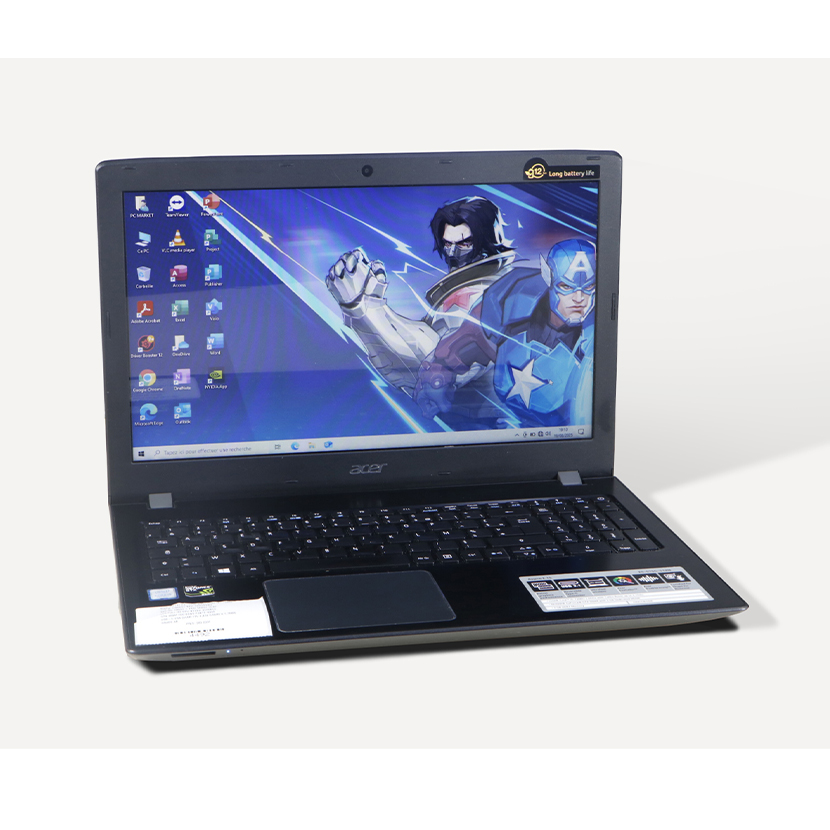 PC d'occasion à Abidjan : ACER Aspire e5-575g · Core i5 7ᵉ Gén CPU @ 2.50GHz · RAM : 12Go DDR4 · SSD 256Go + 500Go / GPU : 2Go · Écran 15,6" Full HD *Garantie 6 mois