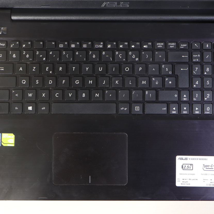 PC ASUS Notebook P756U Core i7 (7ᵉ Gén) - RAM 16Go DDR4 SSD m2 256Go + HDD 1To GPU 2Go DDR5 Écran 17,3" FHD avec pavé numérique – Image 3