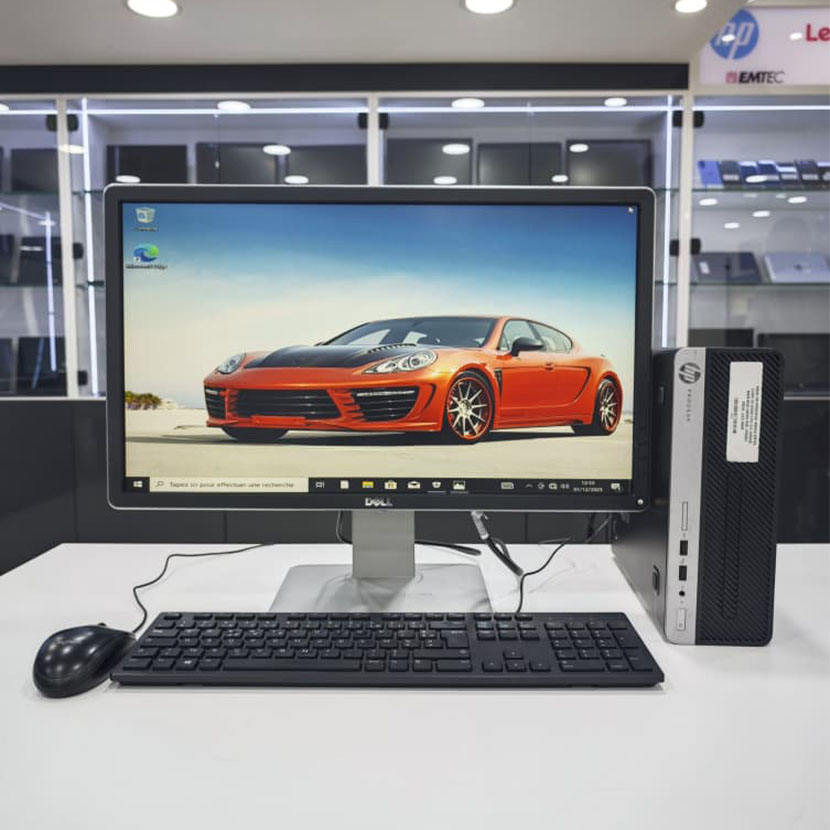 Complet Mini HP ProDesk 400 G4 Core i5 (6ᵉ Gén) - RAM 8Go DDR4 SSD 256Go + Écran Dell 23" LED – Image 2
