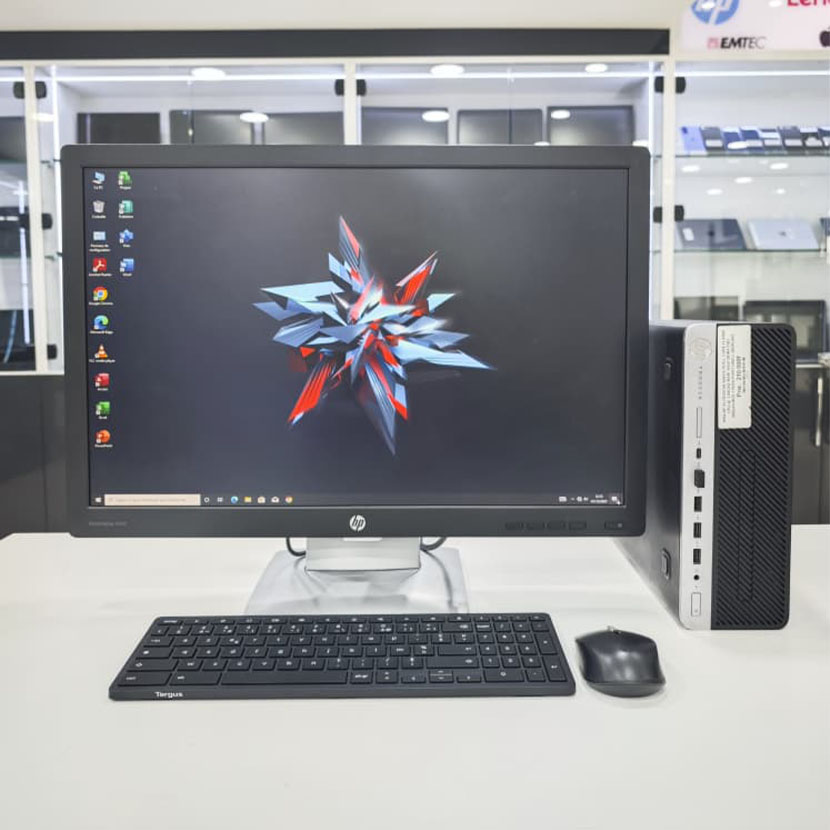Complet Mini HP EliteDesk 600 G5 Core i5 (8ᵉ Gén) - RAM 16Go DDR4 SSD 256Go + HDD 1To avec un Écran HP 24" LED – Image 3