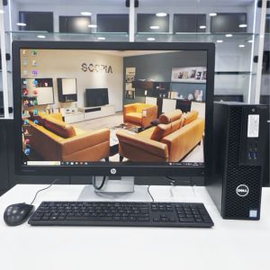 Complet Mini Dell Optiplex 3420 Core i7 (7ᵉ Gén.) - RAM 16Go DDR4 SSD 256Go + HDD 1To / GPU 2Go + Écran HP 24″ LED