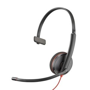 Vente de micro-casque HP Poly Blackwire 3210 Monaural USB-C offre un son clair, un microphone antibruit et un confort optimal pour les appels professionnels et les visioconférences.