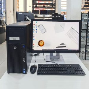 Vente de Complet d'occasion à Abidjan : HP Workstation Z420 · Xeon E5-1620 CPU @ 3.60GHz · RAM : 16Go · Capacité : 256Go + 500Go · GPU 1Go · Écran HP 24″ LED