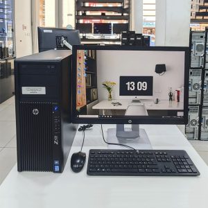 Vente de Complet d'occasion à Abidjan : HP Workstation Z420 · Xeon E5-1620 CPU @ 3.60GHz · RAM : 16Go · Capacité : 128Go + 500Go · GPU 2Go · Écran HP 24″ LED