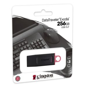 Vente de clé USB Kingston DataTraveler Exodia offre des performances USB 3.2 Gen 1 pour simplifier l'accès aux PC portables, aux PC de bureau ...