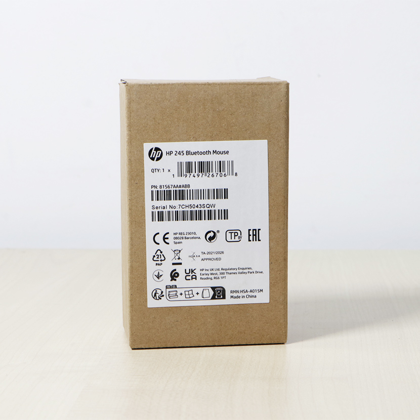 Vente de Souris HP 245 Bluetooth, souris sans fil HP, souris Bluetooth 5.1, souris 1600 DPI, souris PC portable, souris bureautique, souris HP noire.