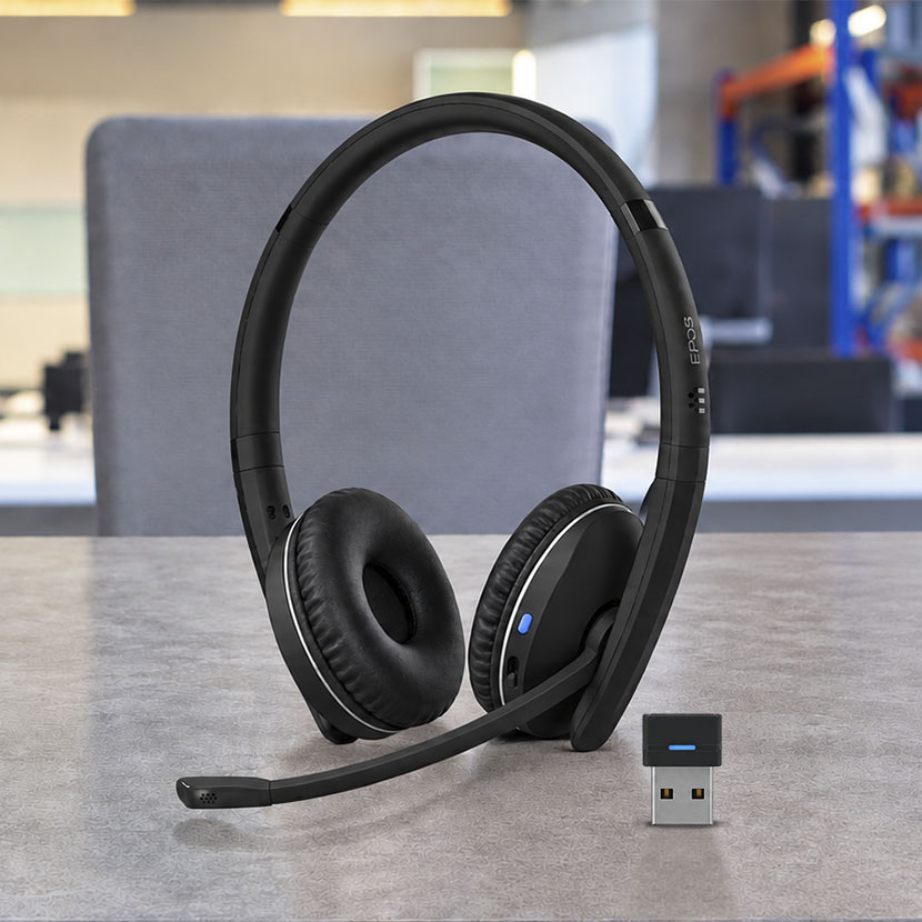 Micro-Casque Sans Fil Bluetooth Arceau - EPOS ADAPT 260 Stéréo + Dongle USB avec son sac – Image 2