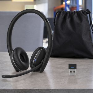 Micro-Casque Sans Fil Bluetooth Arceau - EPOS ADAPT 260 Stéréo + Dongle USB avec son sac