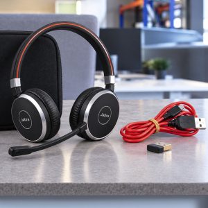 Micro-Casque Sans Fil Bluetooth Arceau - Jabra Evolve 65 SE Stéréo + Dongle USB avec son sac