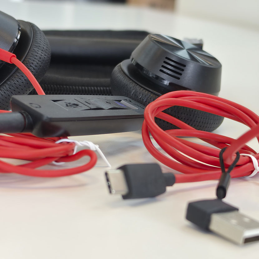 Micro-Casque Sans Fil Bluetooth Arceau - Jabra Evolve 65 SE Stéréo + Dongle USB avec son sac – Image 6