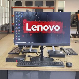 Complet Micro UC Lenovo ThinkCentre M710Q Core i5 (6ᵉ Gén.) - Ram 8Go DDR4 SSD 256Go + HDD 500Go avec Écran Lenovo 24" LED