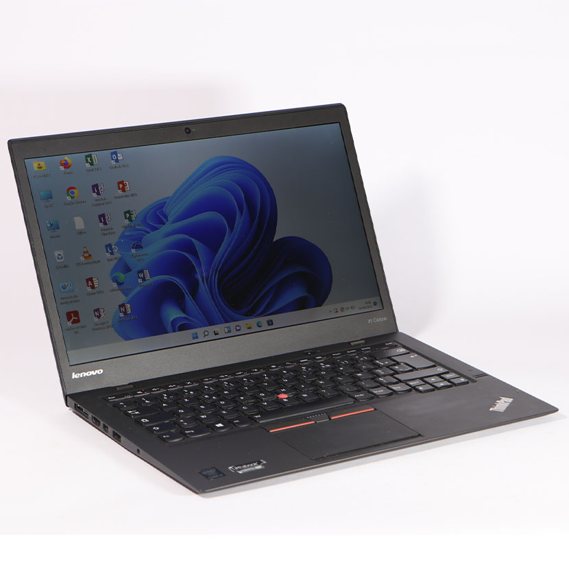 PC Lenovo Carbon X1 Intel Core i7-5667U (5th Génération) CPU @ 2.3GHz - RAM 8Go DDR3 SSD M2 240Go écran 14" Tactile / chargeur Lenovo 90 Watt bout rectangle