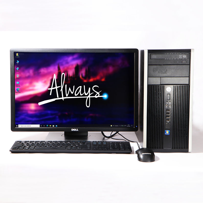 Complet HP Compaq 6300 Tour Intel Core i7-2600 CPU @ 3.40 GHz - RAM 8Go DDR3 HDD 500Go + Écran Dell P2213t 22"