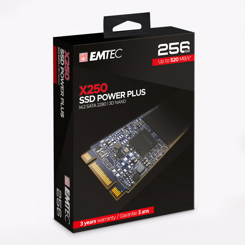 Disque Dur portable SSD M2 SATA- EMTEC 256 Go Neuf