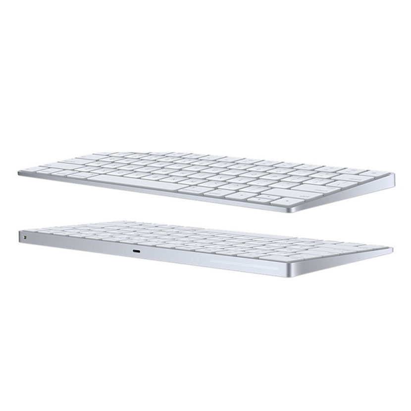 Clavier sans fil Apple Magic Keyboard avec Touch ID et rechargeable. Il se connecte à votre Mac via Bluetooth. Compatible avec tous les Mac dotés d'une puce Apple avec une grande autonomie
