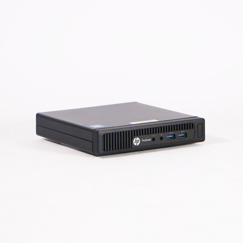 Micro UC HP EliteDesk 600 G2 · Processeur : Intel Pentium G4400T CPU @ 2.9 GHz · RAM 8Go DDR4 · SSD 128Go · Fournis avec son chargeur · Garantie 3 mois