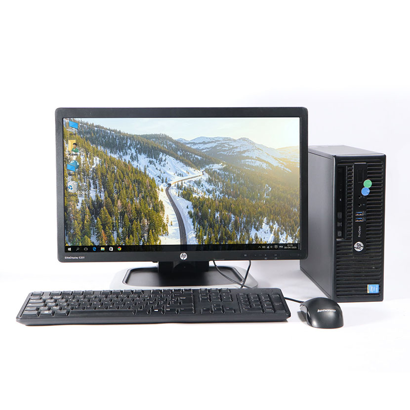 Complet HP ProDesk 400 G2.5 SFF Core i3 - RAM 4Go DDR3 HDD 500Go + Écran HP 20"
