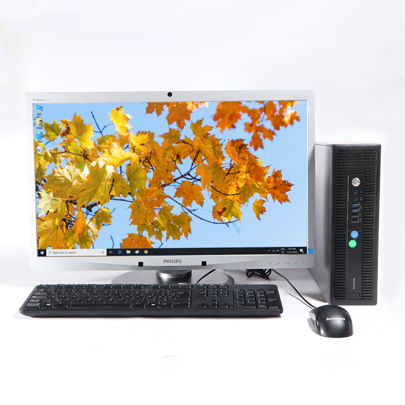 UC HP ProDesk 600 G1 SFF Intel Pentium CPU G3420 @ 3,20Ghz - RAM 4Go DDR3 HDD 500Go avec un Écran Philips 241P4Q 24" / Fournis avec les accessoires.