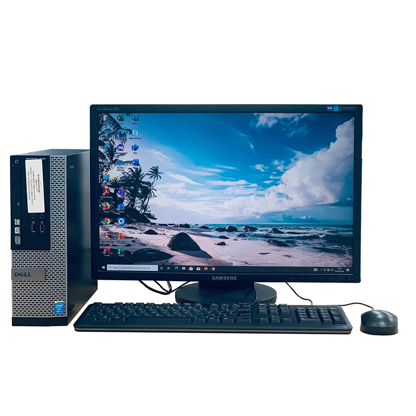 Complet Mini UC Dell Optiplex 3020 SFF Intel Core i3-4160 (4th Gén) - RAM 4 Go HDD 500Go + Écran Samsung 22"
