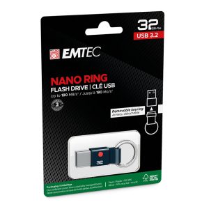 Clé USB 3.1 Emtec - T100 Nano Ring 32Go