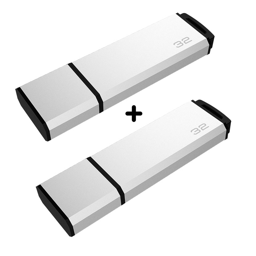 Clé USB Emtec 2.0 - Metal 32Go - 2 Pack