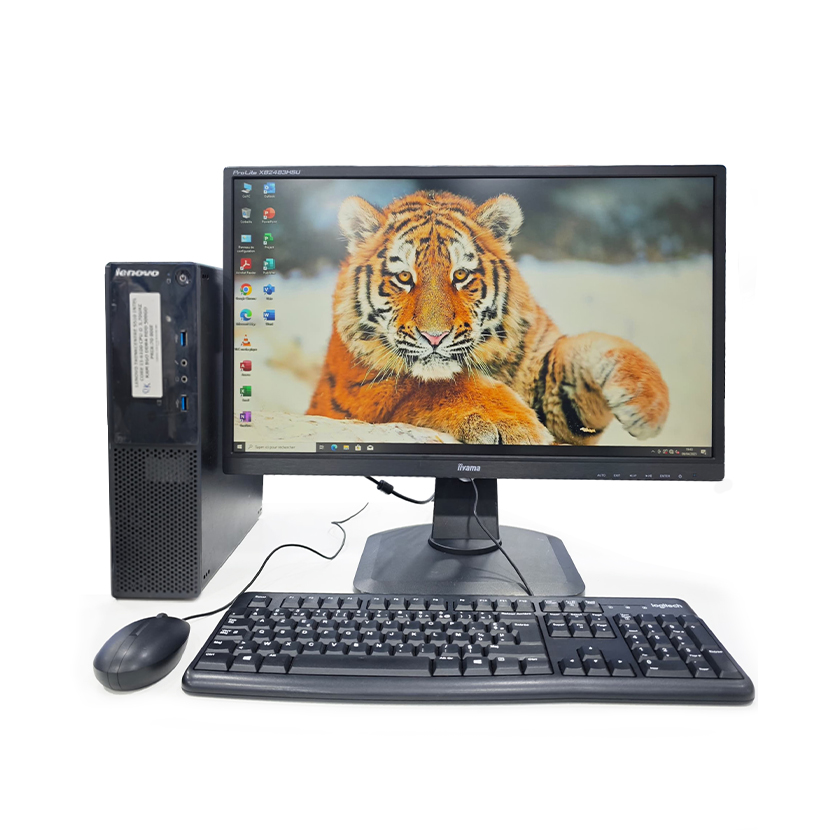 Vente de Complet bureau d'occasion à Abidjan : Lenovo ThinkCentre S510 SFF · Core i3 6ᵉ Gén. CPU @ 3.70 GHz · Capacité : 4Go/500Go · Écran iiYama 24″ * Garantie 3 mois