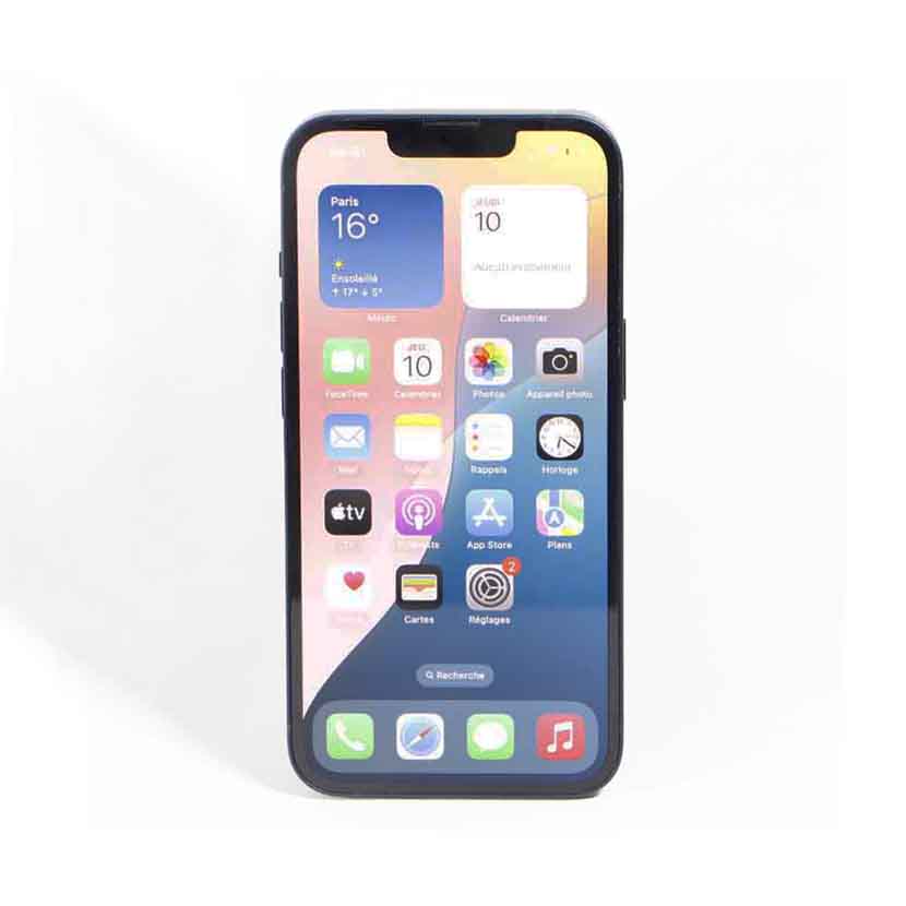 Vente de Smartphone Apple iPhone 13 · Dual SIM (Nano SIM + eSim) Capacité : 4/256Go · Écran OLED 6.1", 2340 x 1080 pixels · Face iD : OK · Garantie 6 mois