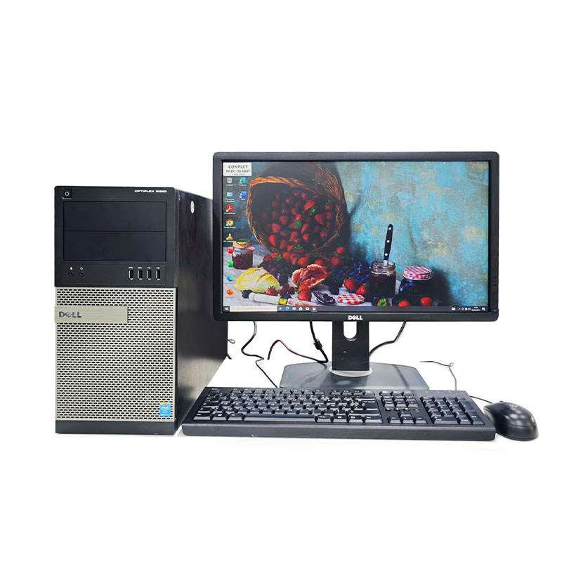 Vente de Complet bureau d'occasion Dell Optiplex 9020 Tour · Core i7 (4ᵉ Gén) CPU @ 3.60GHz · Capacité : 16Go DDR3 / 500Go · Écran Dell 23" *Garantie de 3 mois