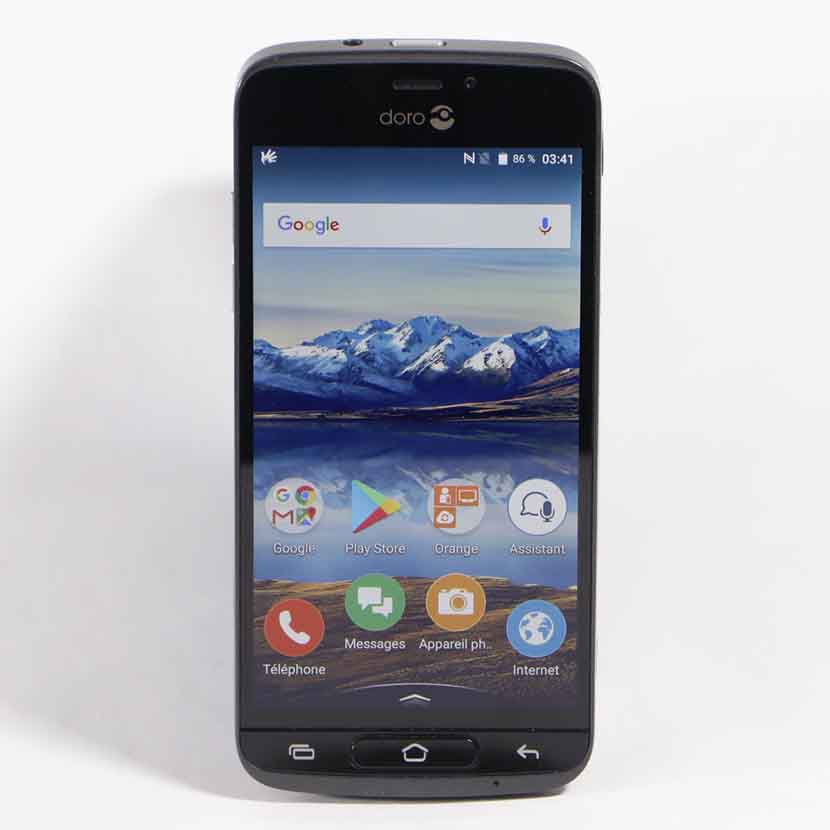 Vente de Téléphone Portable Classique multimédia Doro 8080 Capacité 3Go/32Go Compatible avec double SIM (nano Sim) et MicroSD Caméra : 16 Mpx * Garantie 6 mois