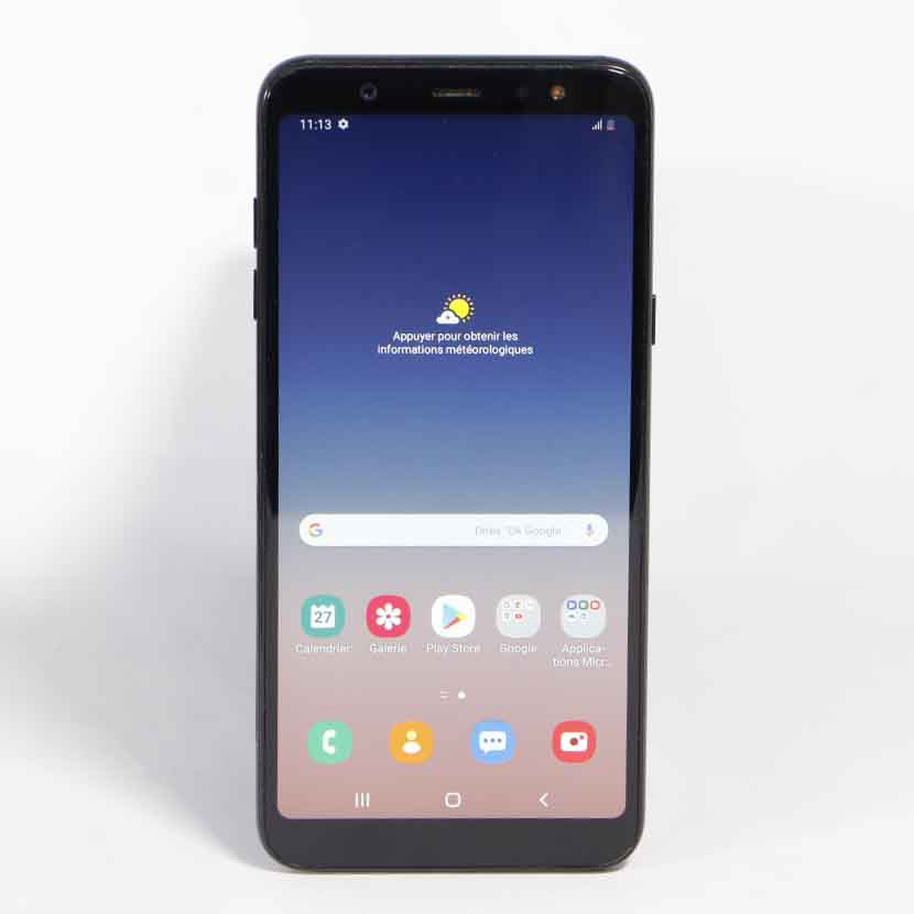 Vente de Téléphone portable Samsung Galaxy A6+ 2018 d'occasion RAM : 3 Go Stockage : 32Go Appareil photo principal : 16 Mpx et frontal : 16 Mpx Compatibilité double SIM : Oui ( Nano SIM) Compatible a la 4G LTE