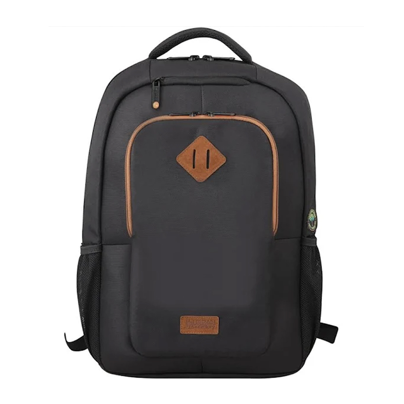 Vente de Sac à dos d'ordinateur portable 14" (35,6 cm) Urban Factory ECB14UF, de couleur noir avec fermeture à glissière double sens et multi compartiment.