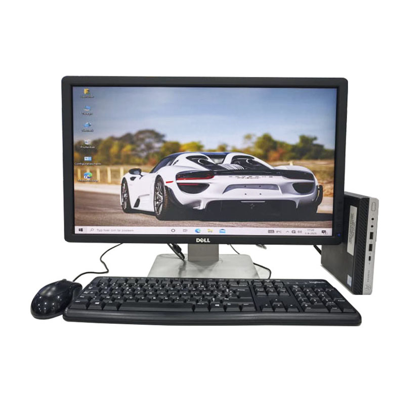 Vente de Complet bureau d'occasion Micro HP ProDesk 600 G3 · Core i5 (6ᵉ Gén) CPU @ 3.10GHz · Capacité : 8Go DDR3 / 256Go · Écran Dell 23" *Garantie de 6 mois