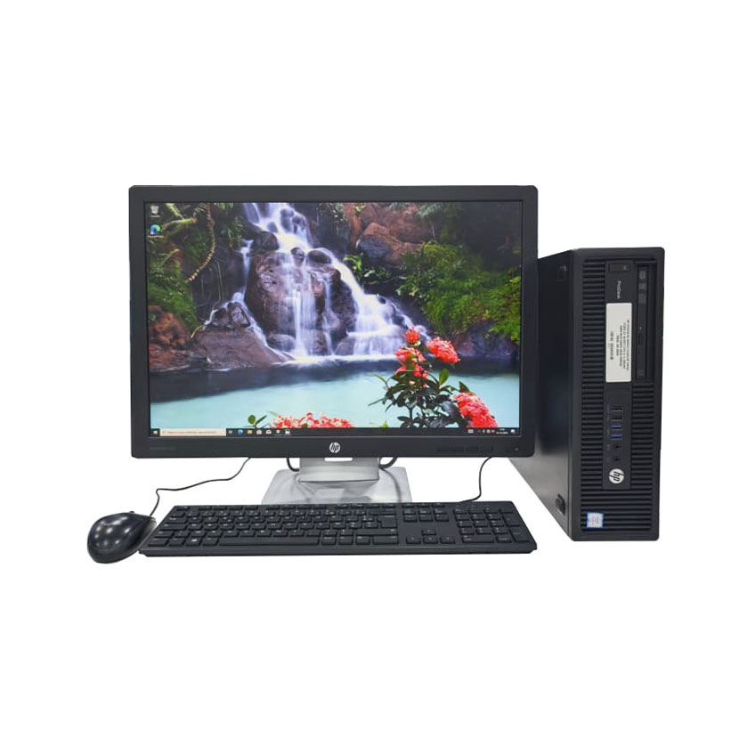Vente de Complet bureau d'occasion HP ProDesk 600 G2 SFF · Core i3 (6ᵉ Gén) CPU @ 2.80GHz · Capacité : 8Go DDR4 / 500Go · Écran HP 24" *Garantie de 3 mois