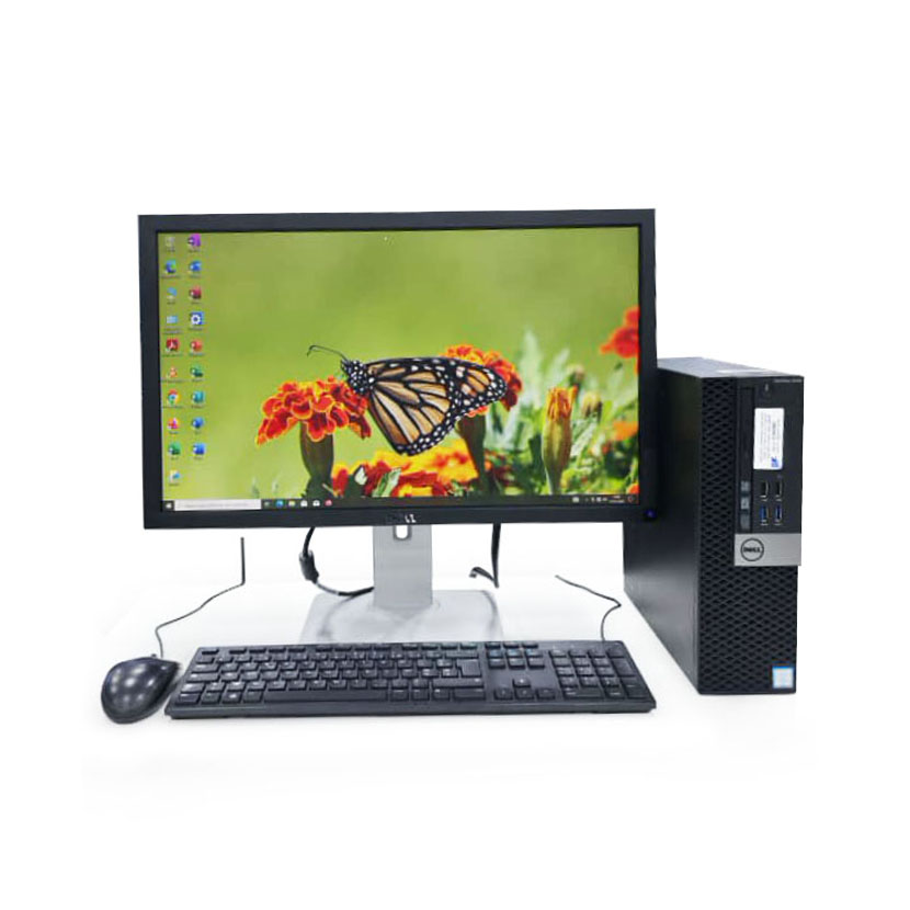 Vente de Complet bureau d'occasion à Abidjan : Mini UC Dell Optiplex 3040 · Core i3 6ᵉ Gén. CPU @ 3.70 GHz · Capacité : 8Go/500Go · Écran Dell 23″ *Garantie 3 mois
