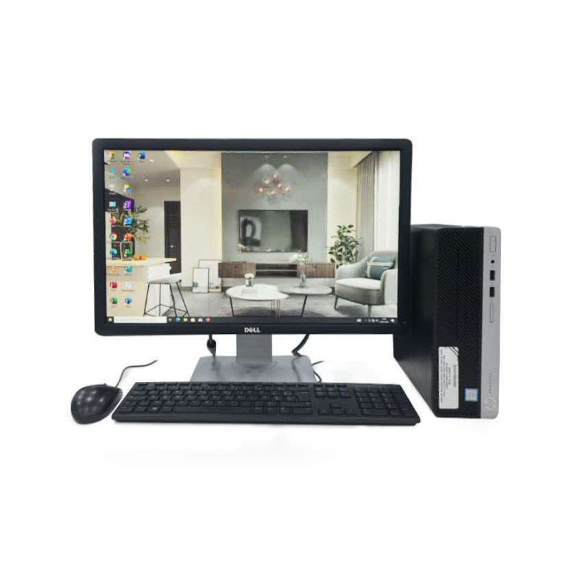 Vente de Complet bureau d'occasion Mini HP ProDesk 400 G4 · Core i5 (6ᵉ Gén) CPU @ 3.20 GHz · Capacité : 8Go DDR4 / 256Go · Écran Dell 23" FHD *Garantie de 3 mois