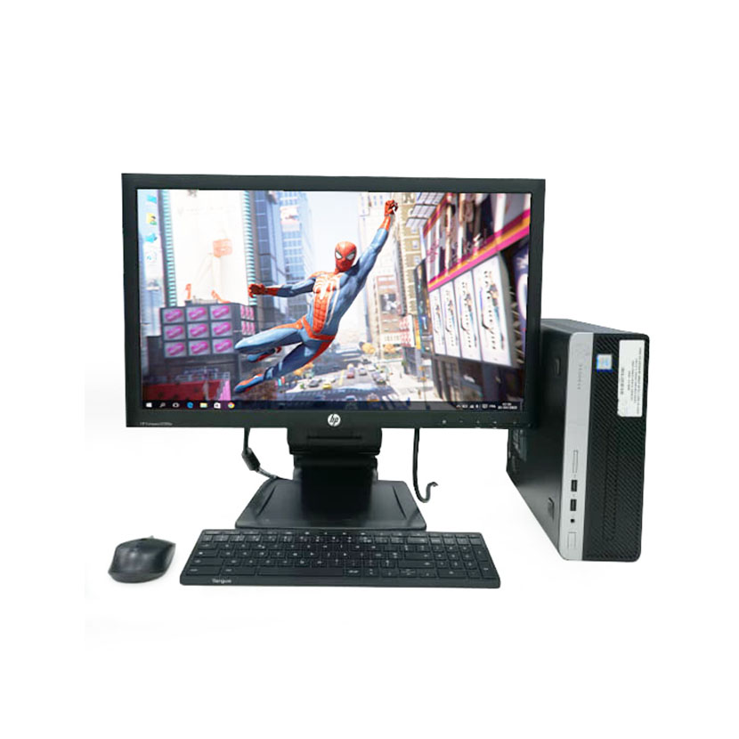 Vente de Complet bureau d'occasion Mini HP ProDesk 400 G4 · Core i5 (6ᵉ Gén) CPU @ 3.20 GHz · Capacité : 8Go DDR4 / 500Go · Écran HP 23" FHD *Garantie de 3 mois